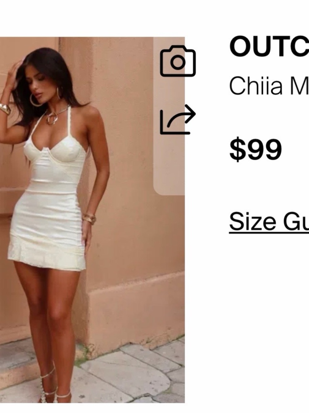 OUTCAST Chiia Mini Dress — White Halter Bodycon